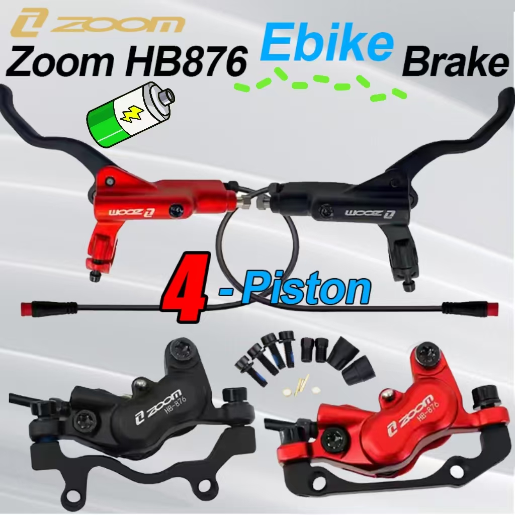ZOOM HB-876E E-Bike 4-Piston H - Zoom Hydraulic Brake 4 Piston E-Scooter ulasan dan harga