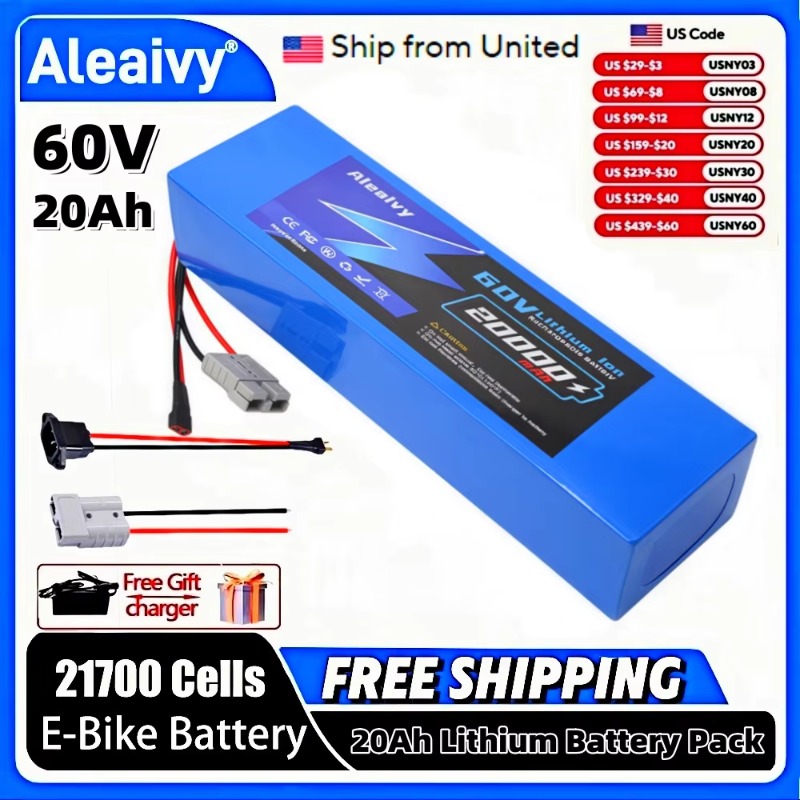 Aleaivy 60V 20Ah 30Ah 21700 Li - 60V 30Ah 21700 Battery Pack ulasan dan harga