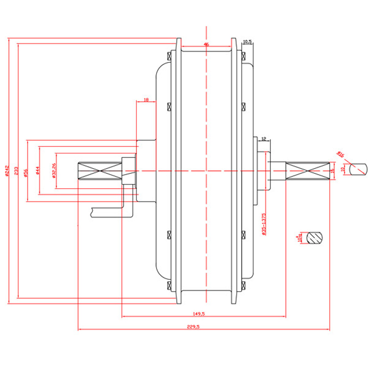 1.85X 19 60V 72V 3000W 5000W B - 60V 5000W Brushless Hub Motor ulasan dan harga