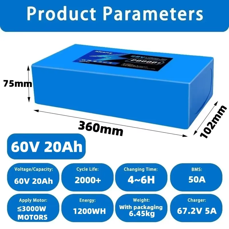 Aleaivy 60V 20AH 30AH 21700 Li - 60V 30Ah 21700 Battery Pack ulasan dan harga