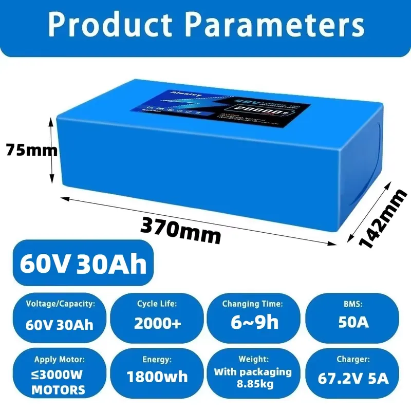 Aleaivy 60V 20AH 30AH 21700 Li - 60V 30Ah 21700 Battery Pack ulasan dan harga