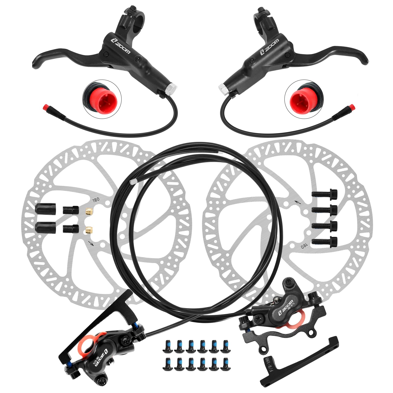 ZOOM HB876E Hydraulic Disc Bra - Zoom Hydraulic Brake 4 Piston E-Scooter ulasan dan harga